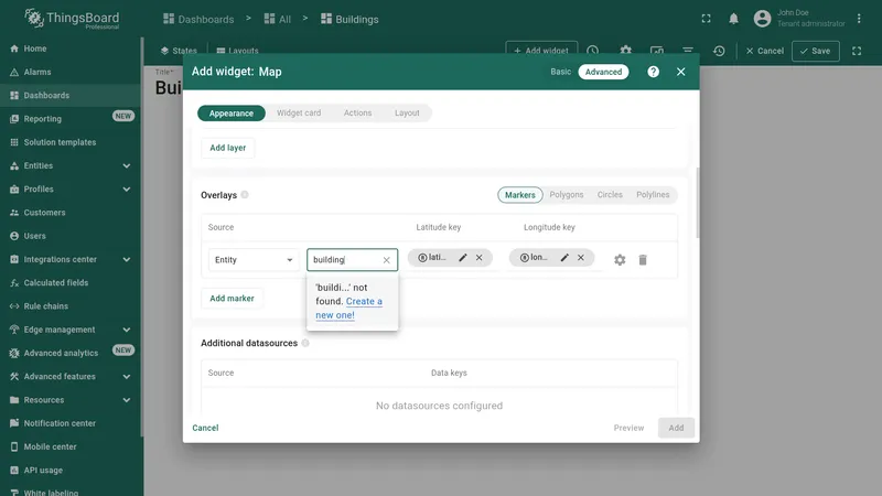 Marker creation with alias input