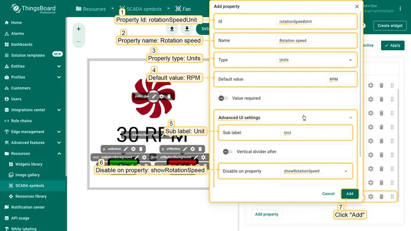 Add rotation speed unit