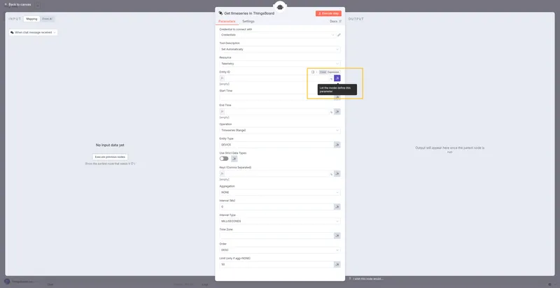 AI auto-populates parameters