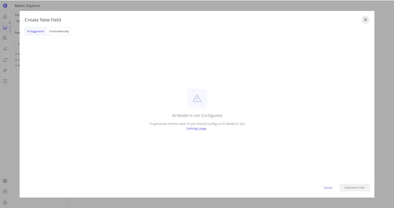 AI Suggestions disabled when Metric Code Assistant is off