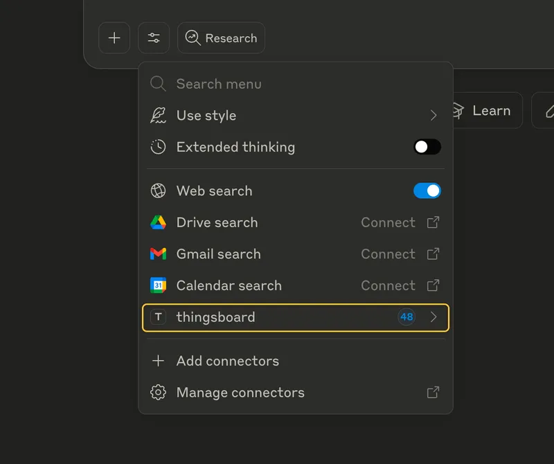 ThingsBoard tools in Claude Desktop