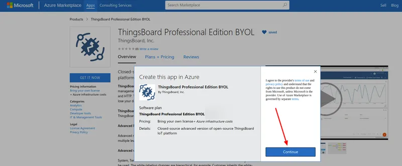 Review and accept terms