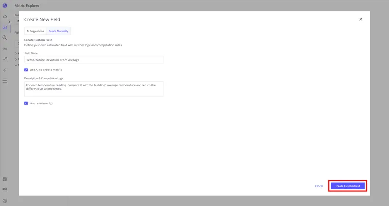 Click Create Custom Field