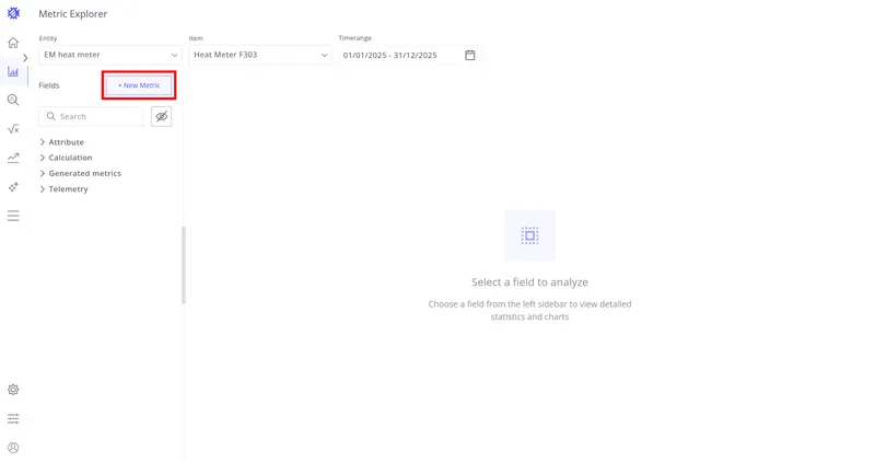 Click + New Metric