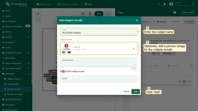 Create widget step 3