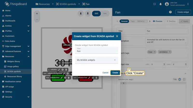 Create widget step 4