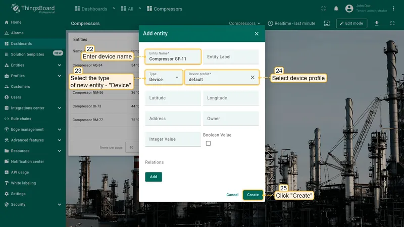 New entity in table