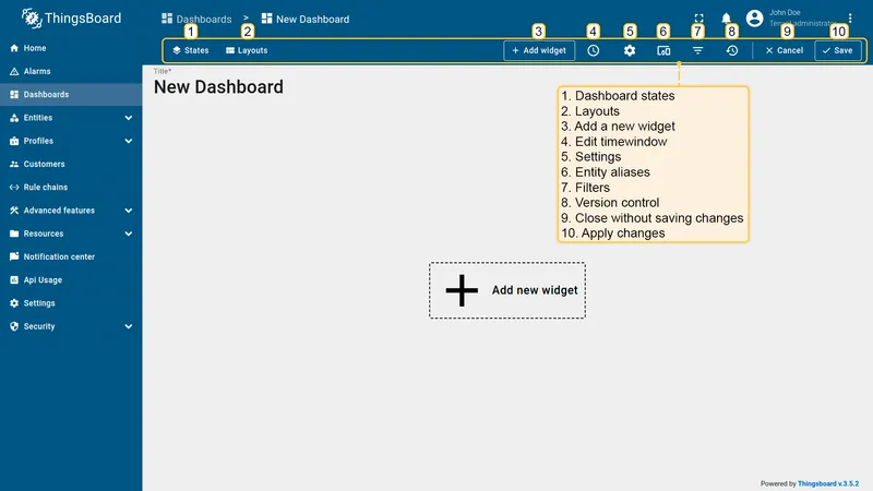Edit mode toolbar