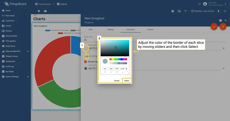 Doughnut border settings