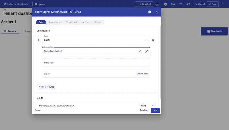 Datasource configuration