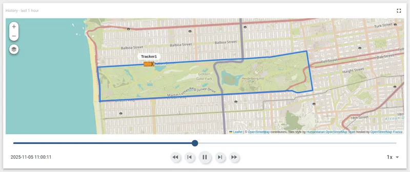 Bus tracking on Trip Map widget