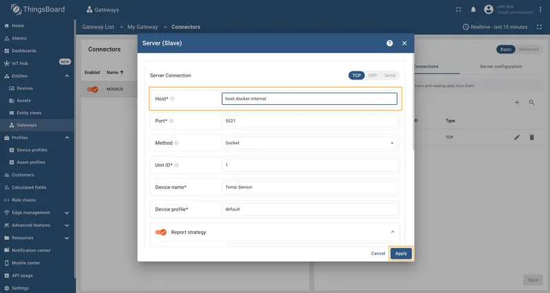Change default host to host.docker.internal