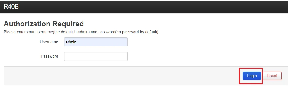 Router login