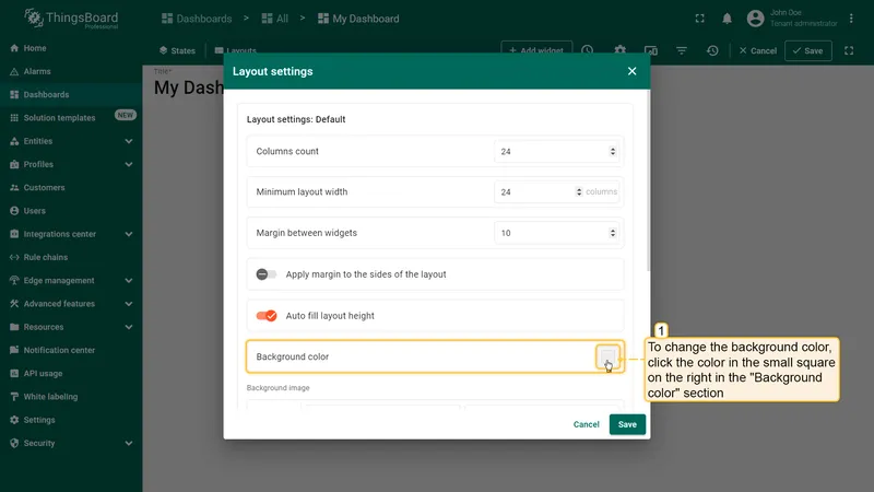 Background color option