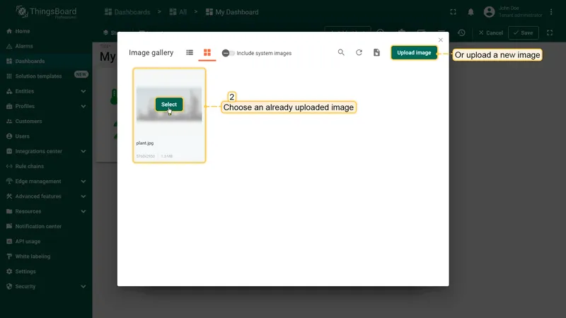 Choose image from gallery
