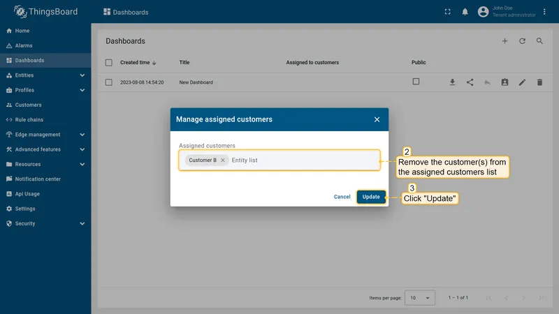 Unassign customer