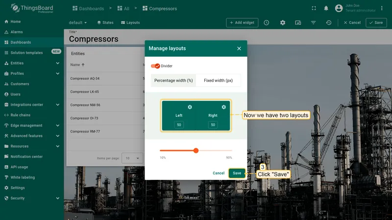 Configure right layout