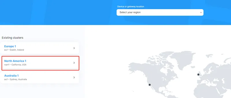 TTN cluster selection