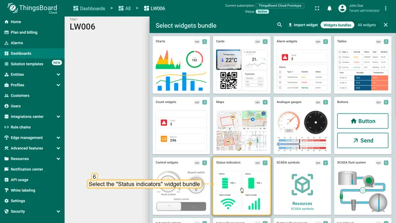 Widget bundle selection