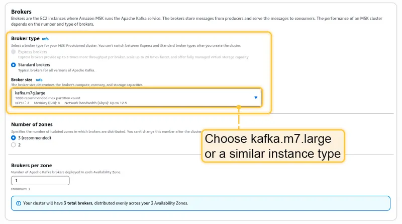 MSK instance type