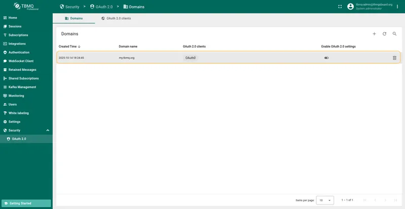 New domain with Auth0 OAuth 2.0 added