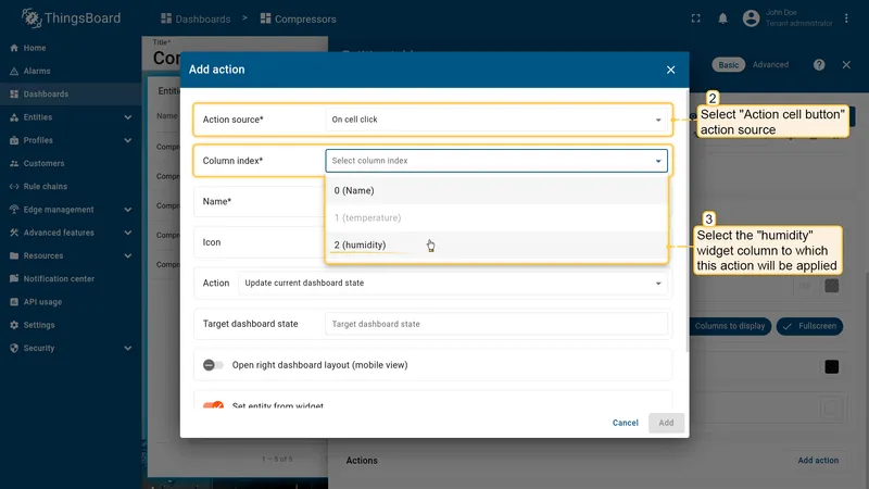 Add humidity action dialog source