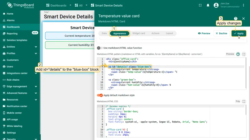 Select target state
