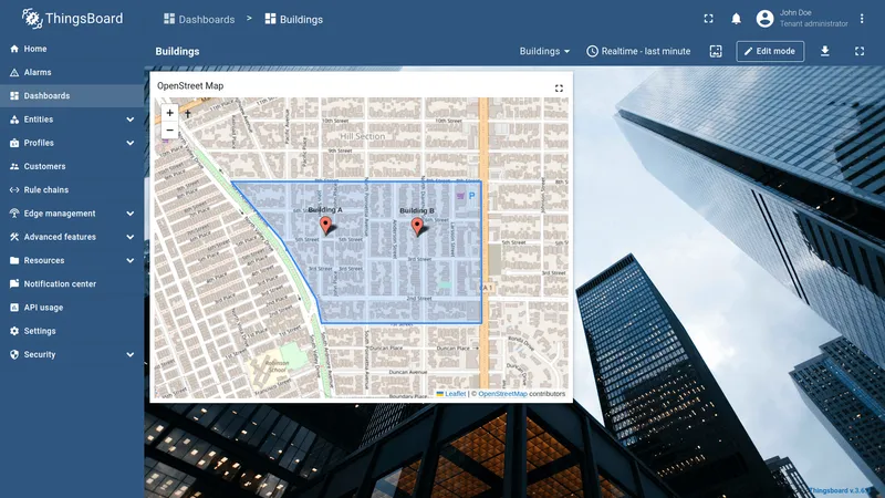 Polygon on map widget