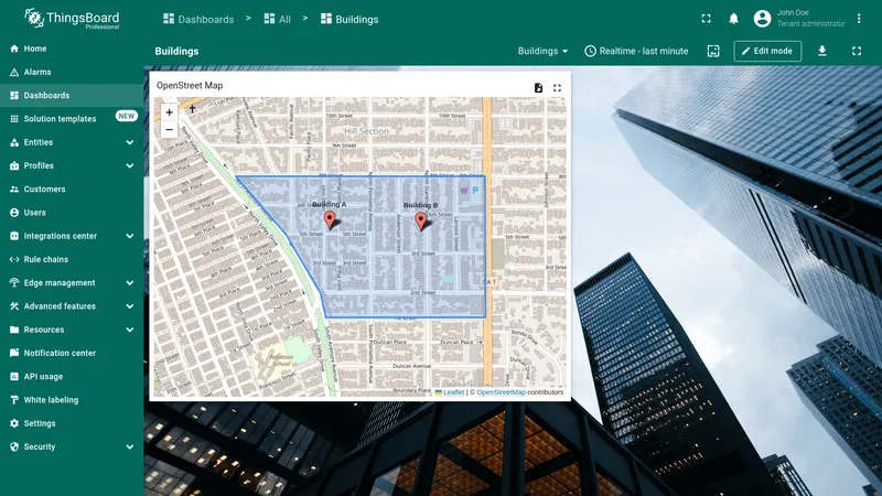 Polygon on map widget