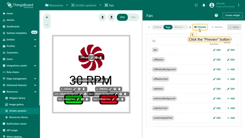 Preview mode - initial state
