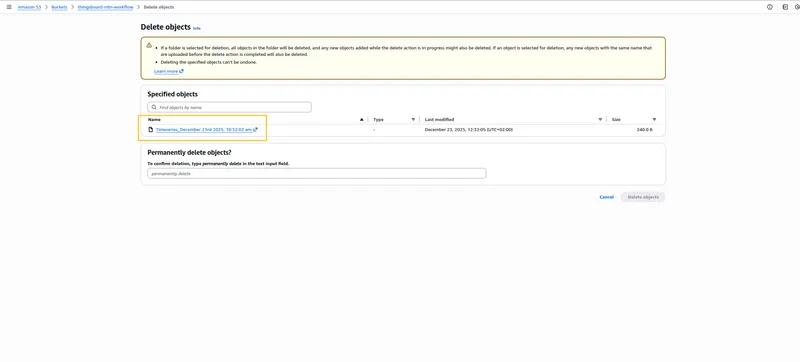 Workflow execution result