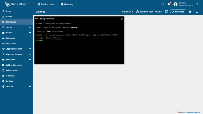 REST SET RPC posting the new value to the endpoint