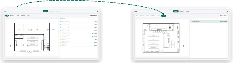 The Sensors tab gains an Energy filter and the new meter appears on the floorplan