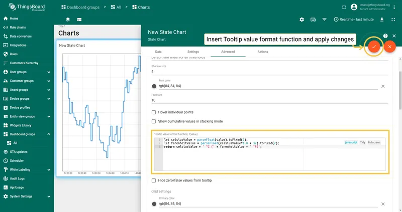 State tooltip function