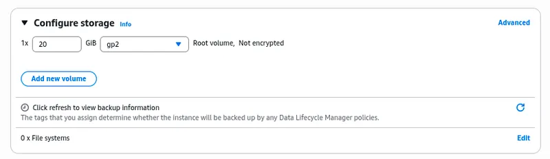 Storage configuration