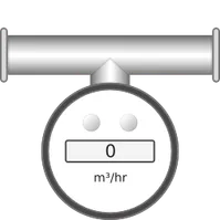 Bottom flow meter SCADA symbol