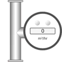 Right flow meter SCADA symbol