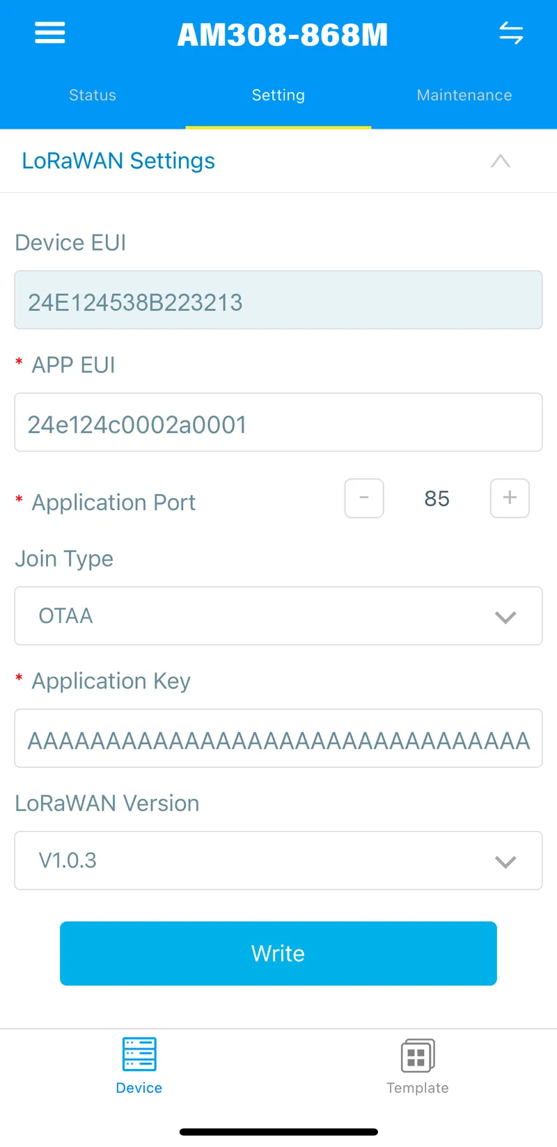 Go to tab **Setting**, set and save required fields and any other configuration that you need.