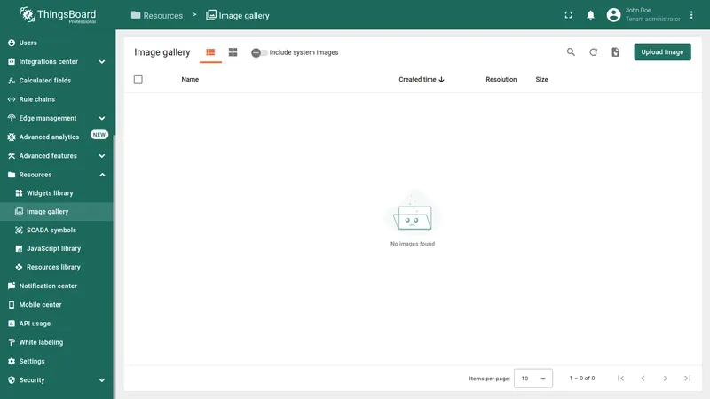 Resources — Image gallery page