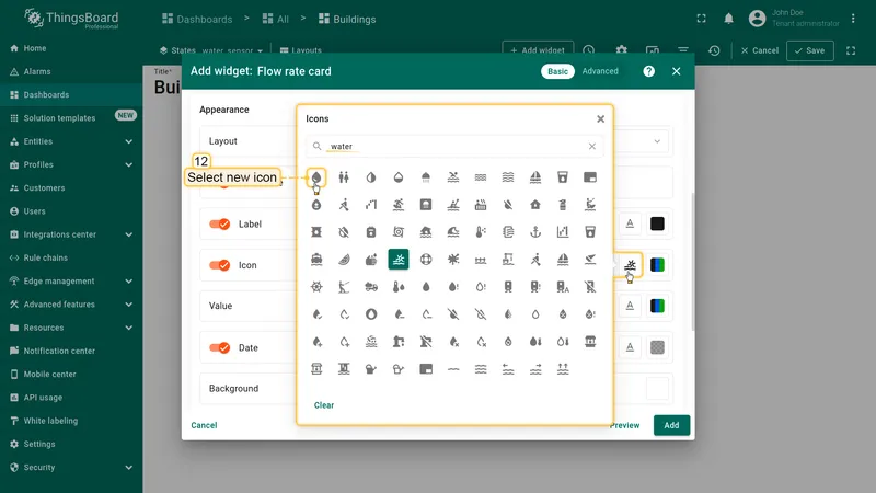 Select widget icon