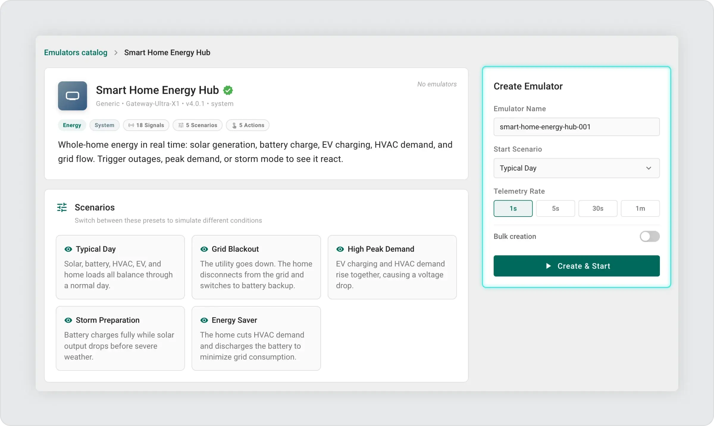 Creating a new device emulator inside ThingsBoard