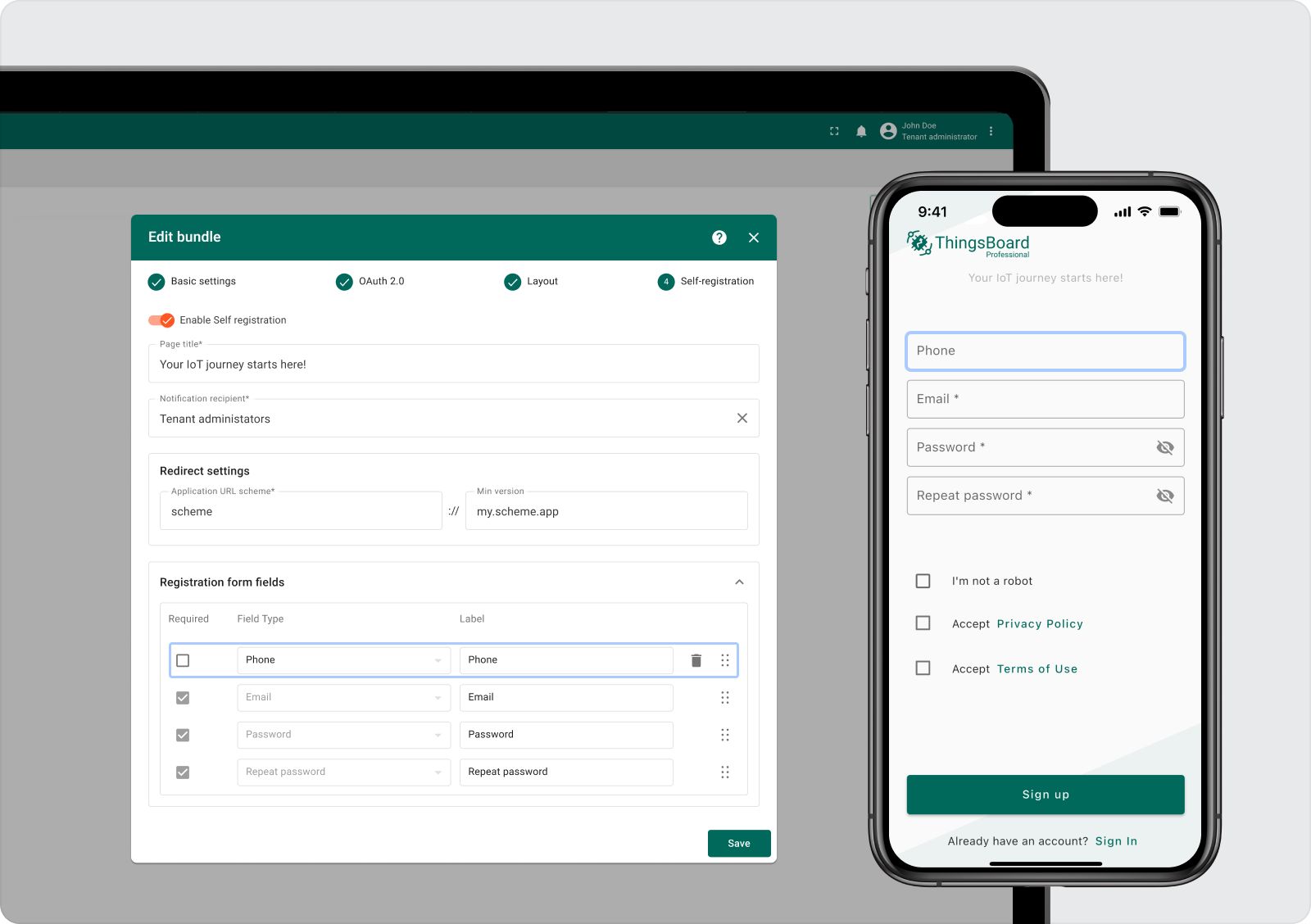 Editing a widget bundle in ThingsBoard 3.9 — final step